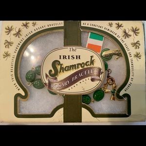 Irish shamrock rosary bracelet Ireland handmade vintage 1994 J.C Walsh & Sons